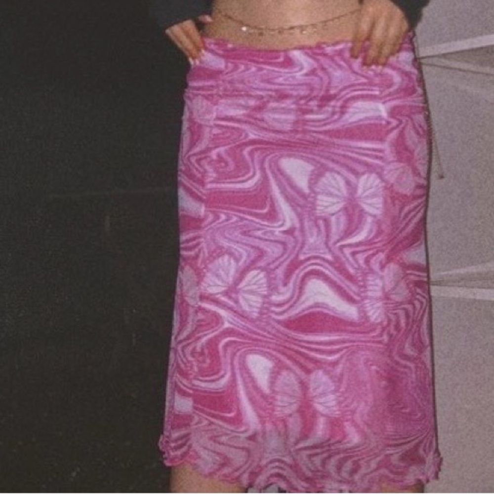 Pink Swirl Pattern Skirt